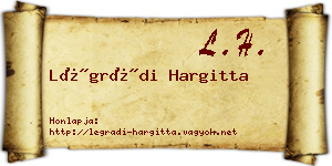 Légrádi Hargitta névjegykártya